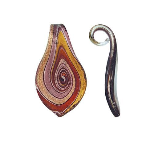 #BS-9582 Lampwork Pendant, 60mm x 35mm