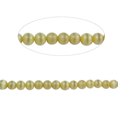 #BS-CR04-19 Cat's Eye Beads, 4mm