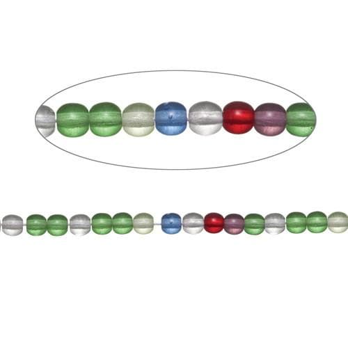 #BS-DR616MX Czech Glass Beads, 6mm
