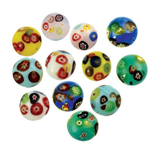 #BS-G730MX Glass Millefiori Round Beads, 14mm