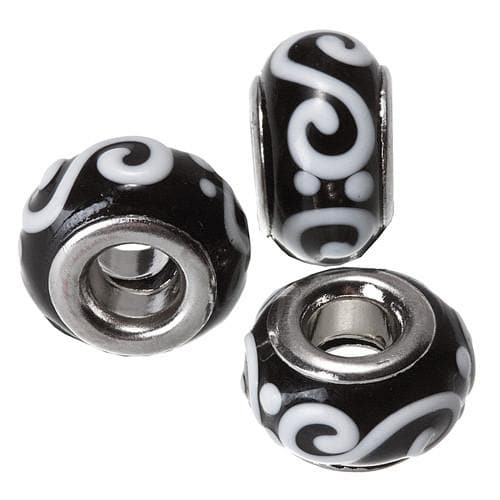 #BS-G7632BK Glass Beads, 13mm