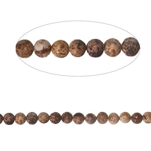 #BS-JP38PT Jasper Beads, 8mm