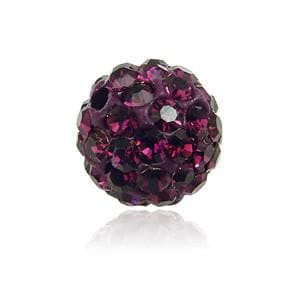 Rhinestone Pave Polymer Clay Ball Bead 8mm-Nile Corp