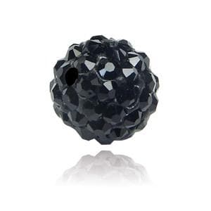 Rhinestone Pave Polymer Clay Ball Bead 8mm-Nile Corp