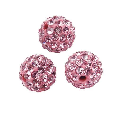 Rhinestone Pave Polymer Clay Ball Bead 8mm-Nile Corp