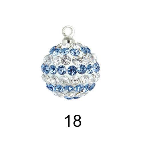 #BS-P4012B Rhinestone Ball Pendant, 12mm