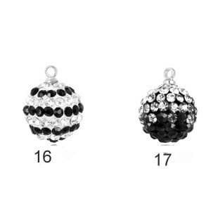 #BS-P4012B Rhinestone Ball Pendant, 12mm