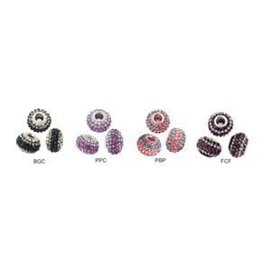 #BS-PD132B Striped Pattern Rhinestone Rondelle Bead, 16mm x 11mm