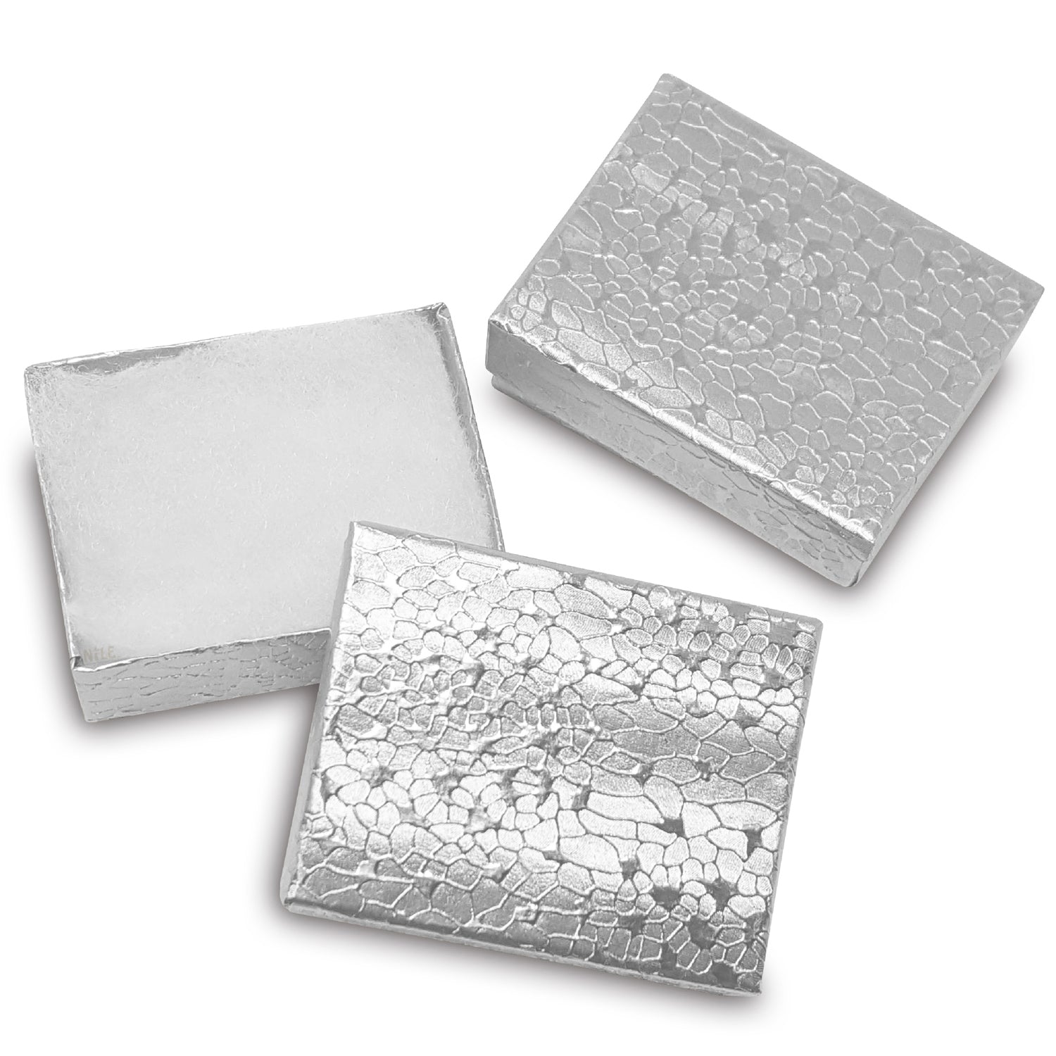 #BX2833 Gold and Silver Color Paper Cotton Filled Boxes