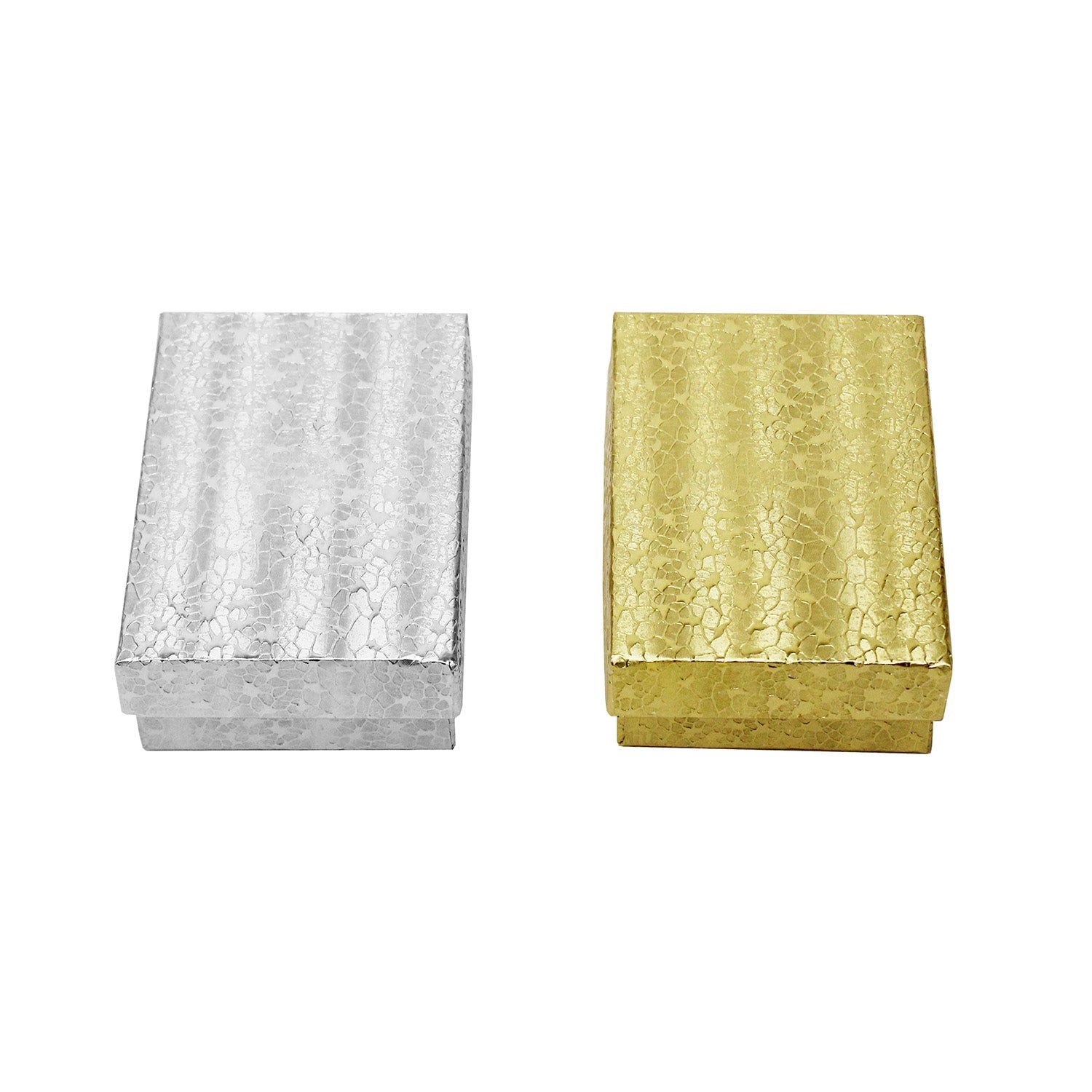 #BX2832 Gold and Silver Color Paper Cotton Filled Boxes