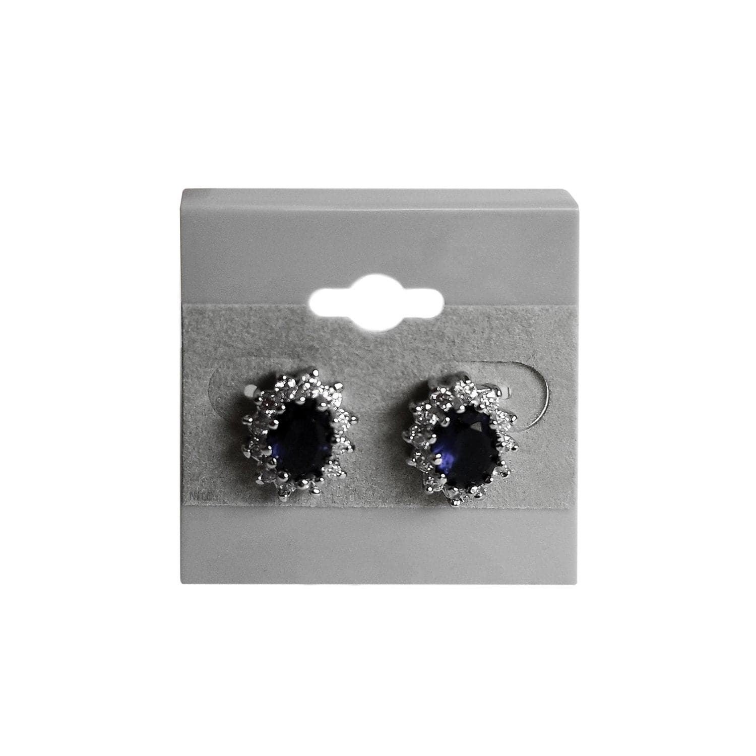 #BX570 Gray Flocked Plastic Earring Hanging Card