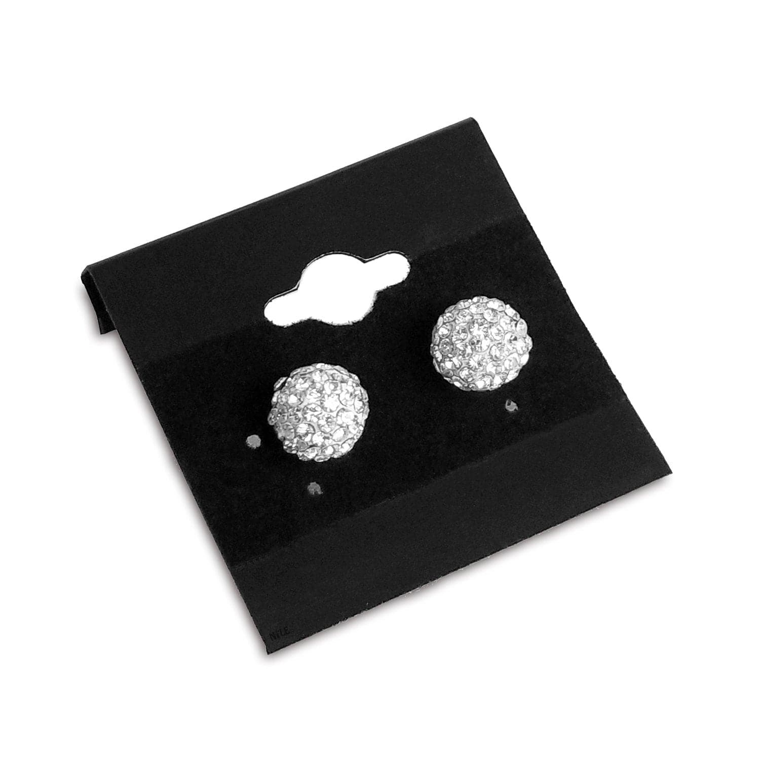 #BX571 Plain Black Hanging Earring Cards