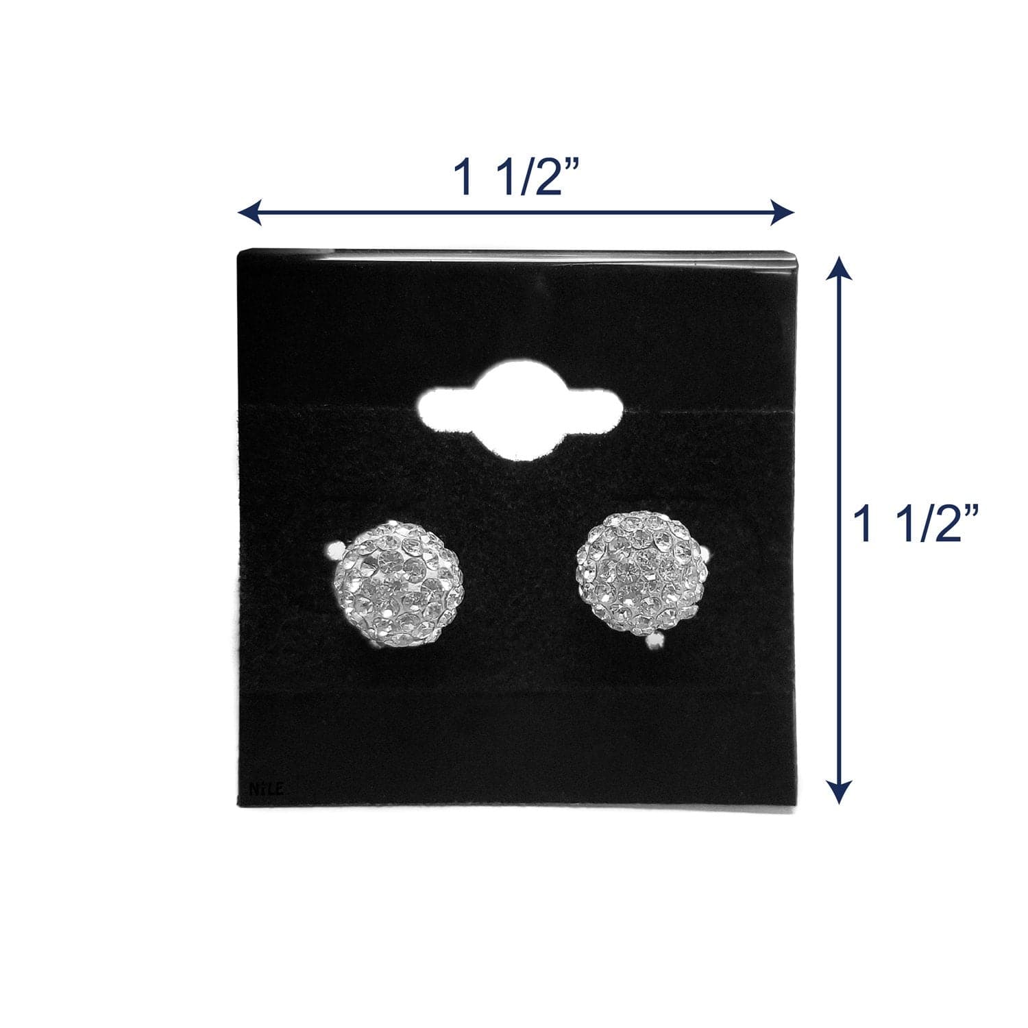 #BX571 Plain Black Hanging Earring Cards