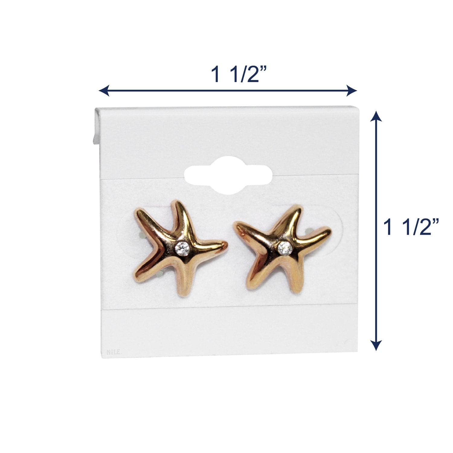 #BX578 Plain White Earring Hanging Cards