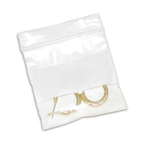 #EN210 PVC Zipper Bags with White Block