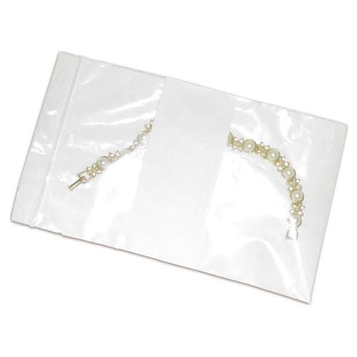 #EN213 PVC Zipper Bags with White Block