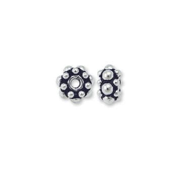 #FBB-116S Silver Spacer Beads, 5mm