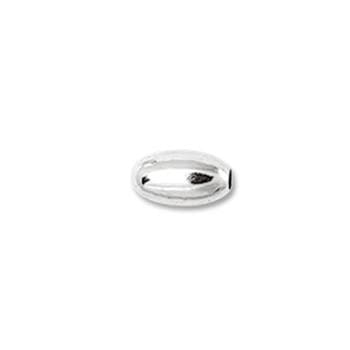 #FBB-478S Silver Oval Bright Beads, 5mm x 8mm