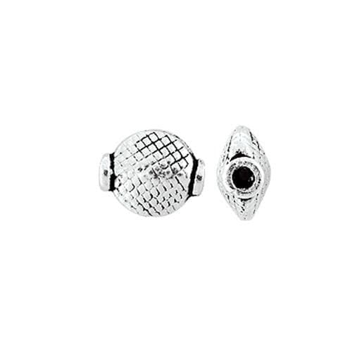 #FBB-49S Silver Bali Beads, 9mm