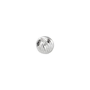 #FBB-505S Silver Twist Beads, 5mm