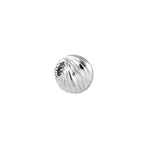#FBB-507S Silver Twist Beads, 7mm