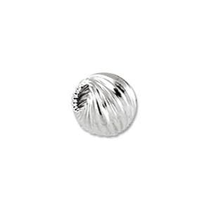 #FBB-508S Silver Twist Beads, 8mm