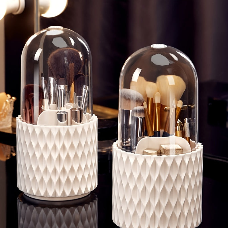 Multifunctional 360°Rotating Makeup Brush Storage Box Portable Desktop Cosmetic Storage Box Lipstick Eyebrow Pen Eyeshadow Brush Holder