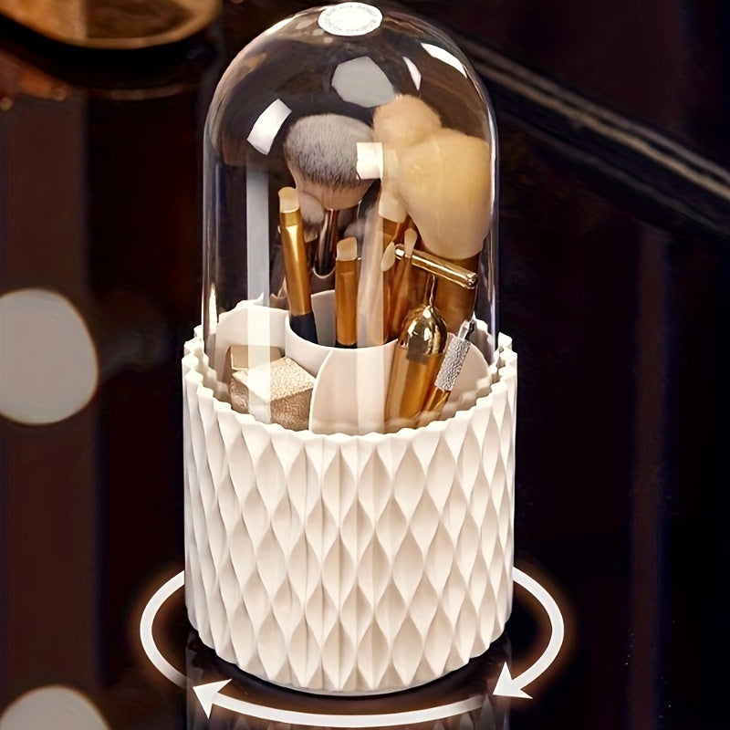 Multifunctional 360°Rotating Makeup Brush Storage Box Portable Desktop Cosmetic Storage Box Lipstick Eyebrow Pen Eyeshadow Brush Holder