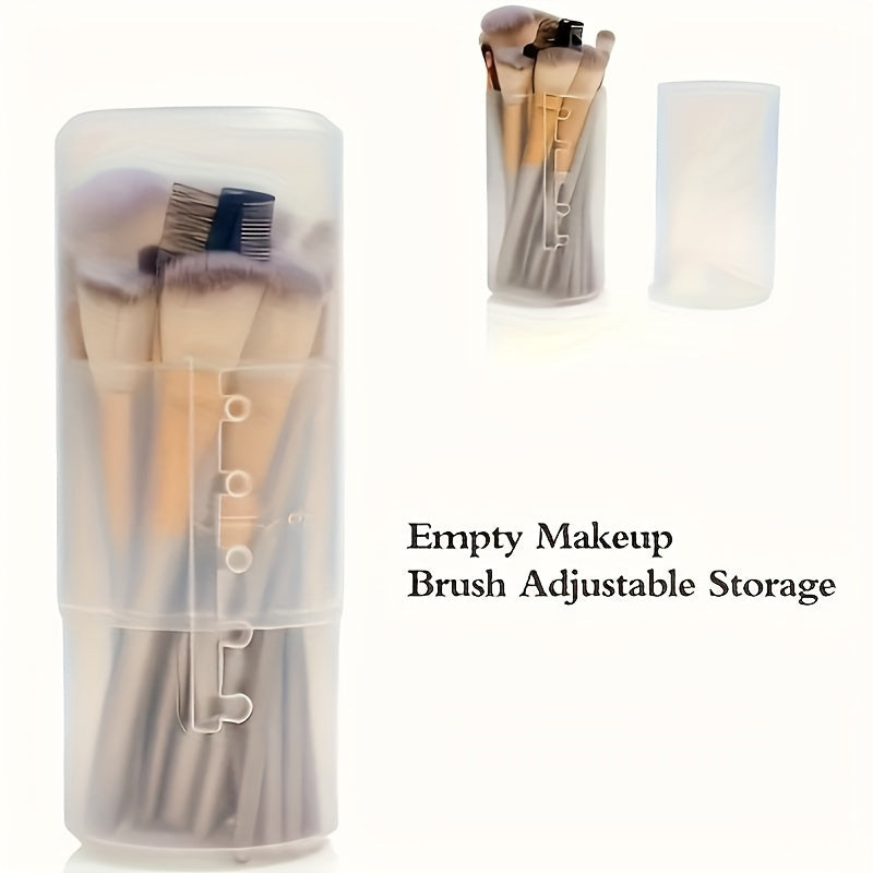 2pcs/1 set of dustproof and waterproof large capacity makeup brush storage box, with a lid for easy travel carrying, non-alcohol material safe and reliable