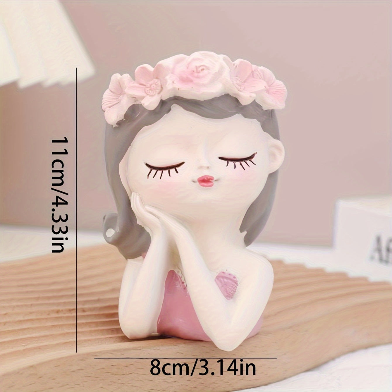 [Dustproof Makeup Holder] 1pc Dustproof Fairy Maiden Design Rotating Makeup Brush Holder | Cylinder Storage for Eyebrow Pencils and Brushes, Ideal for Dressing Table - Can Also Be Used as Pen Holder or Vase