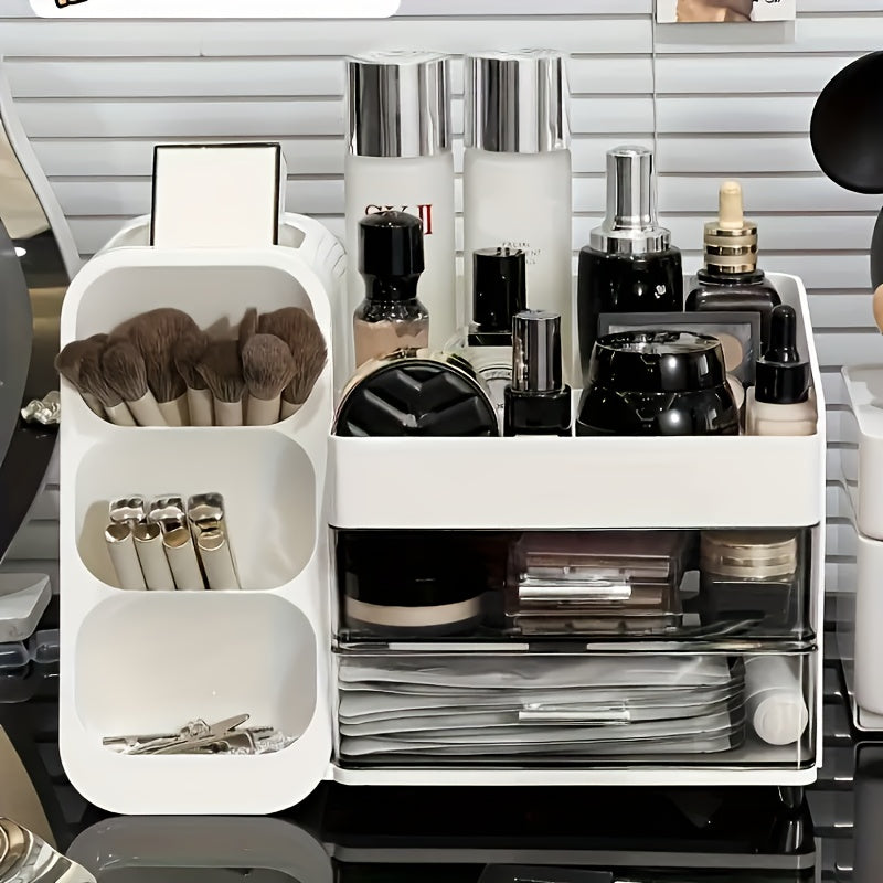 Cosmetic Storage Box for Dresser, with Dresser Drawer, Dresser Table Top, Bathroom Table Top, Elegant Dresser, for Brush, Lotion, Lipstick And Nail Polish