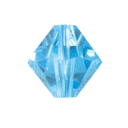 #BS-6708-AQUA Crystal Biconal, 8mm