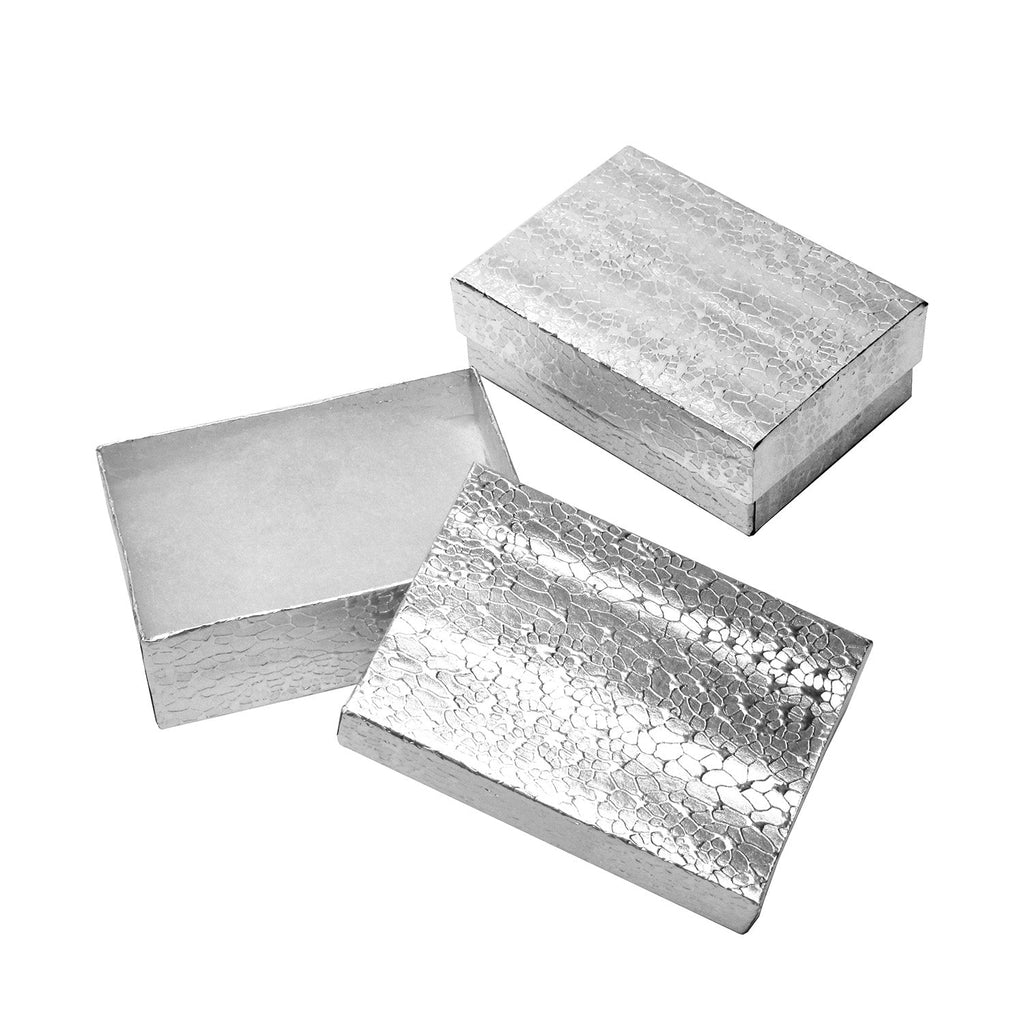 #BX2832 Gold and Silver Color Paper Cotton Filled Boxes