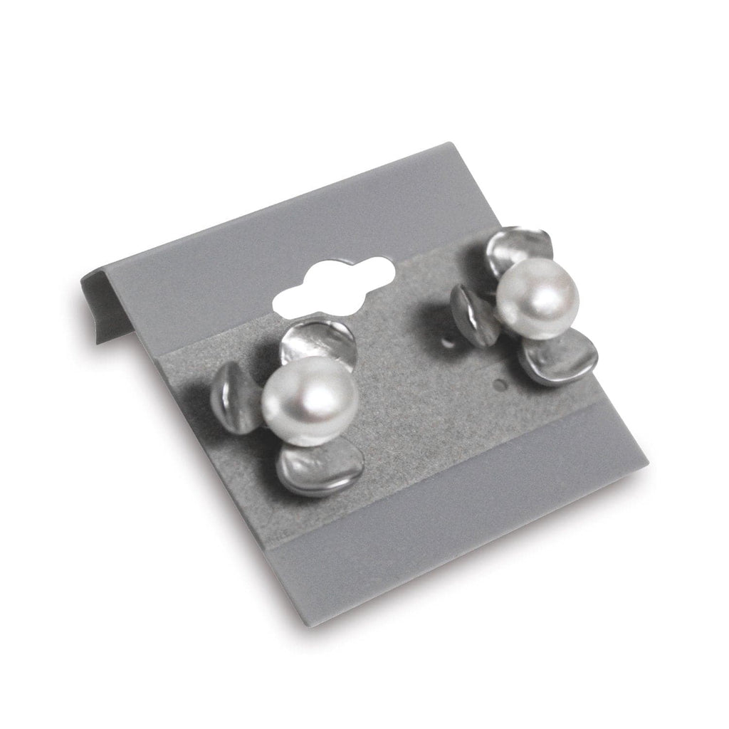 #BX570 Gray Flocked Plastic Earring Hanging Card