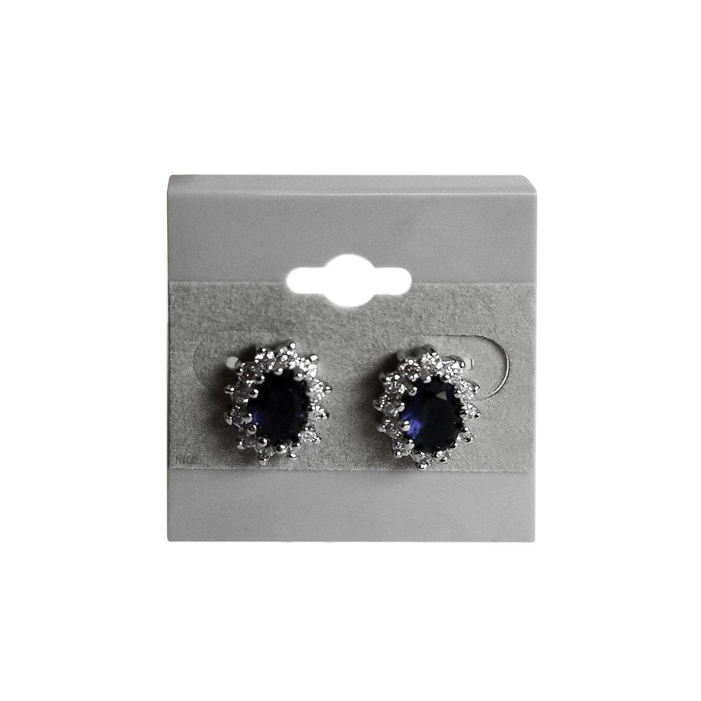 #BX570 Gray Flocked Plastic Earring Hanging Card