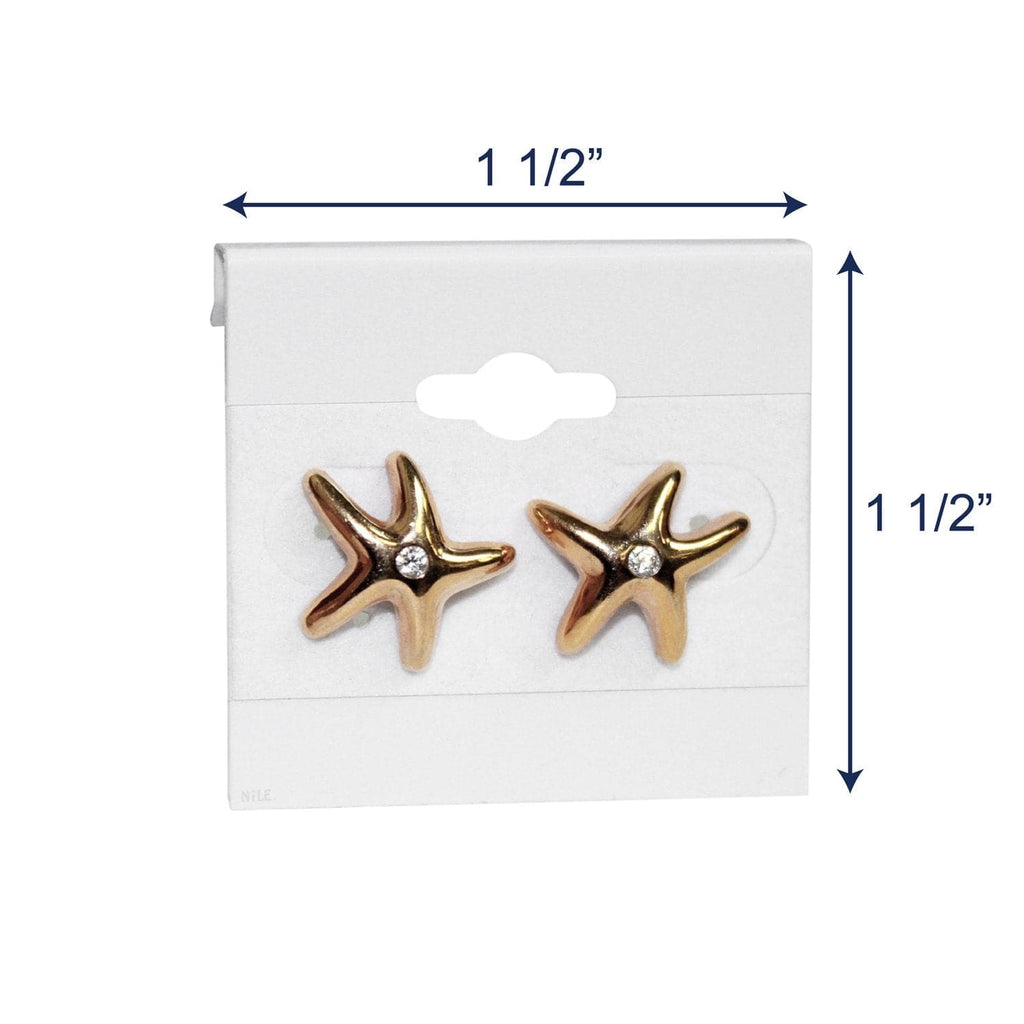 #BX578 Plain White Earring Hanging Cards