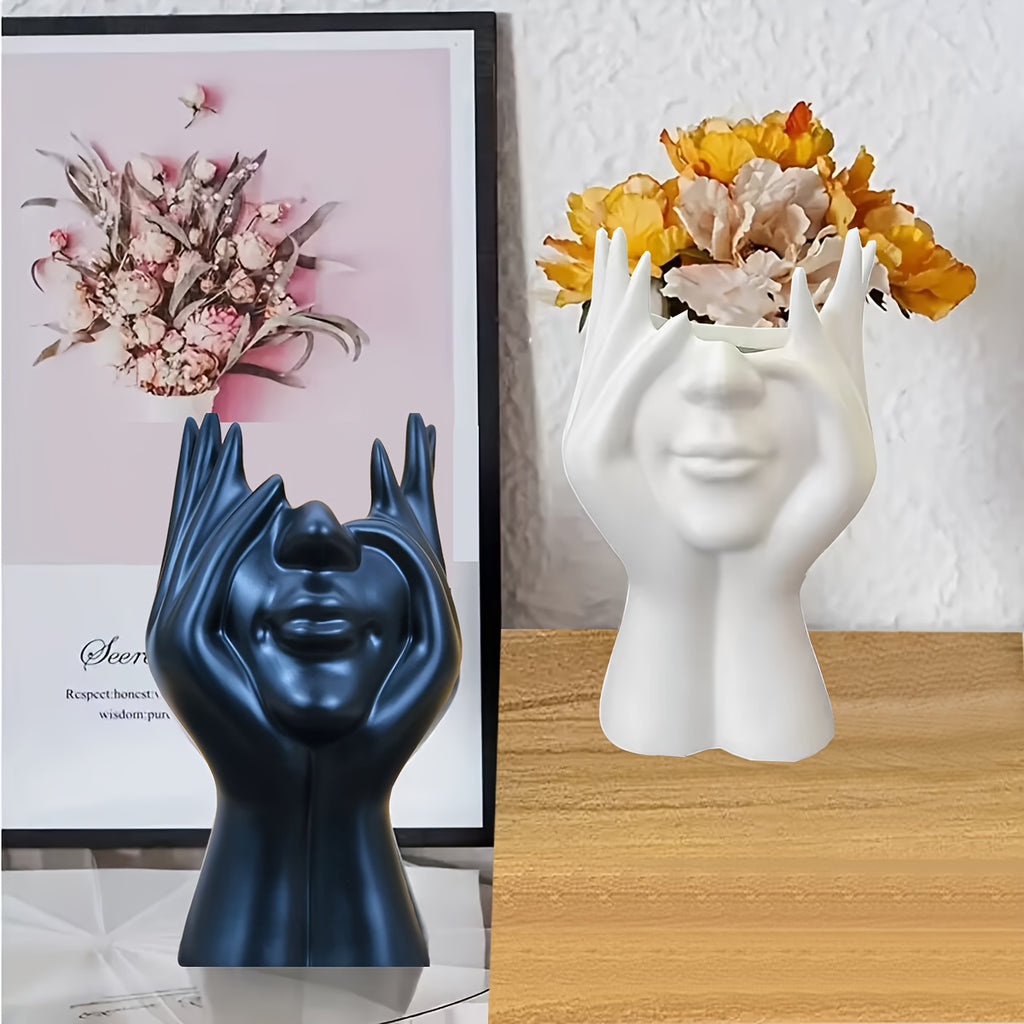 Unique Creative Human Body Art Makeup Brush Holder Pen Organizer, Handcrafted Desktop or Bathroom Cosmetic Storage Box, Lightweight Stylish Solution for Brushes and Accessories, Anti-Drop Design, Fun Aesthetic Decorative Accessory, Suitable for 11